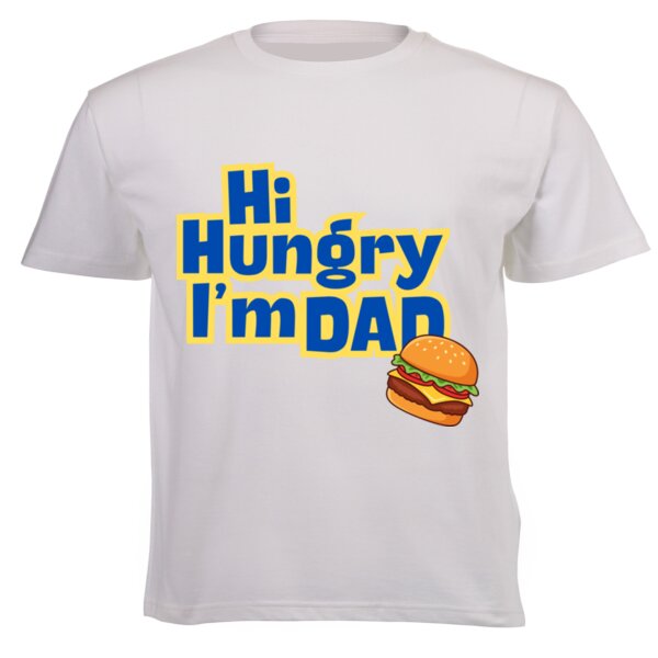  Hi Hungry I’m Dad Burger Joke 220gsm T-Shirt Thumbnail