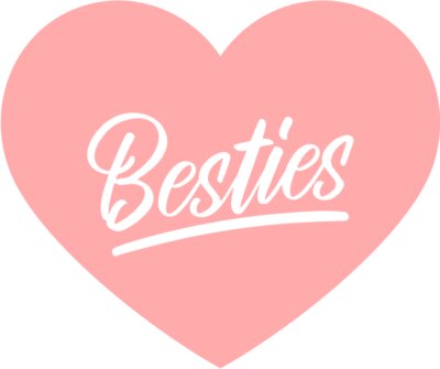 besties heart by Vexels