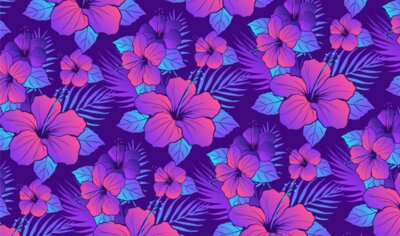 5476 Floral hibiscus pattern EP