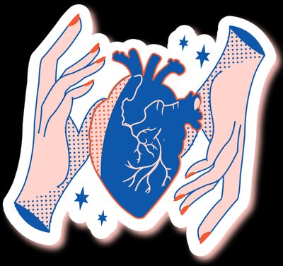 Hand surrounding heart