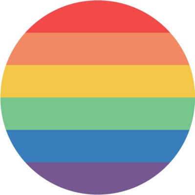 Rainbow pride circle