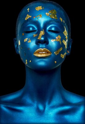 Blue and Gold Lady