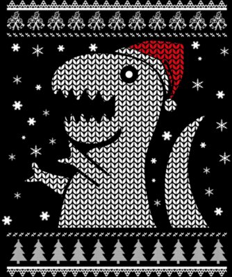 Christmas Dino Ugly Sweater TShirt Classic TShirt33