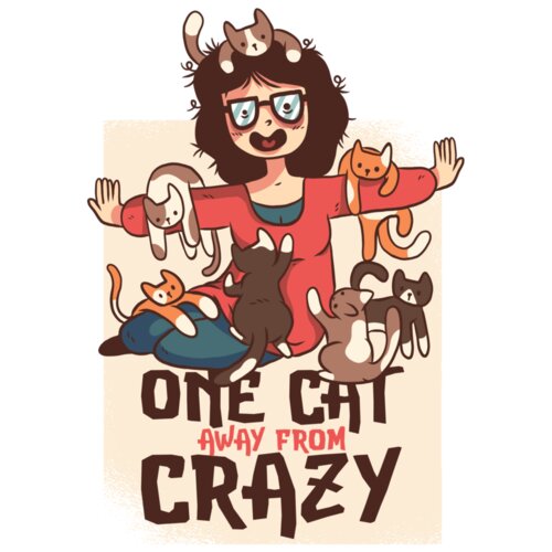 crazy cat lady tshirt 01 HQ 01 Thumbnail