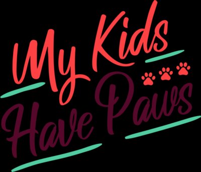 my kids have paws lettering by Vexels
