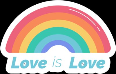 love is love rainbow sticker by Vexels