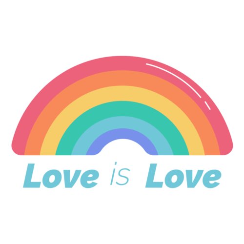 love is love rainbow sticker by Vexels Thumbnail