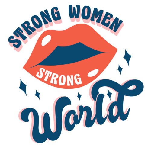 strong women strong world quote by Vexels Thumbnail